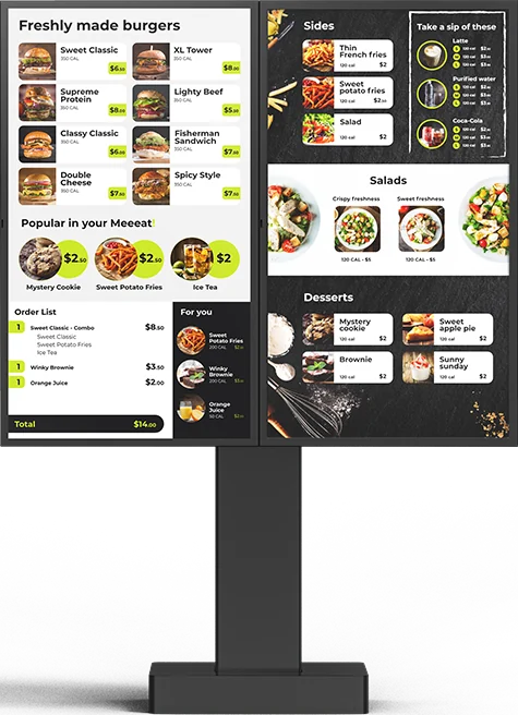 Acrelec dual-screen drive-thru menu board