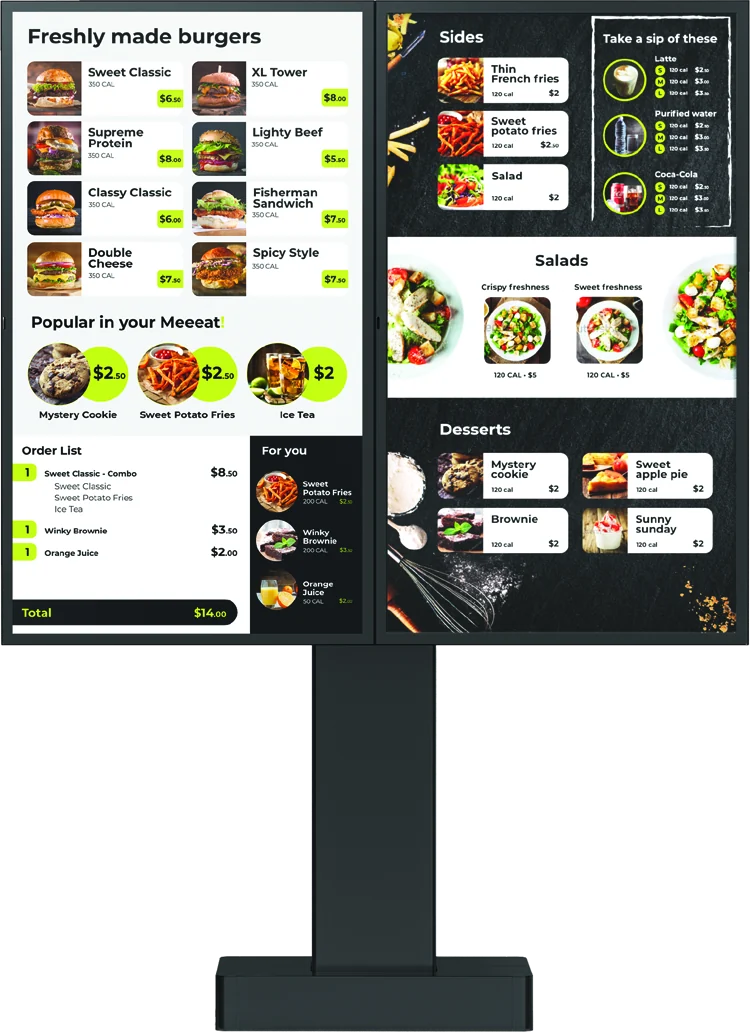 Acrelec dual-screen drive-thru menu board
